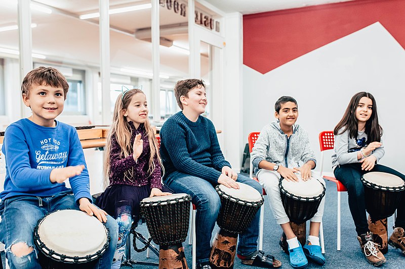 kids on drums